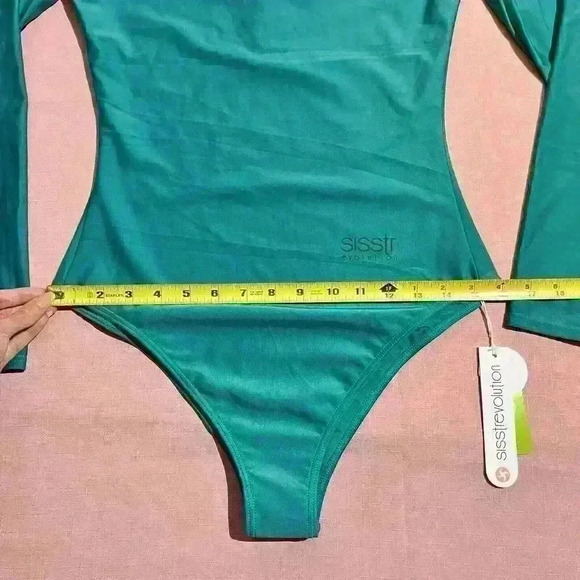 Sisstrevolution Womens Teal Sea One Piece Swimsuit Rashguard Surf Size Large - Picture 8 of 14